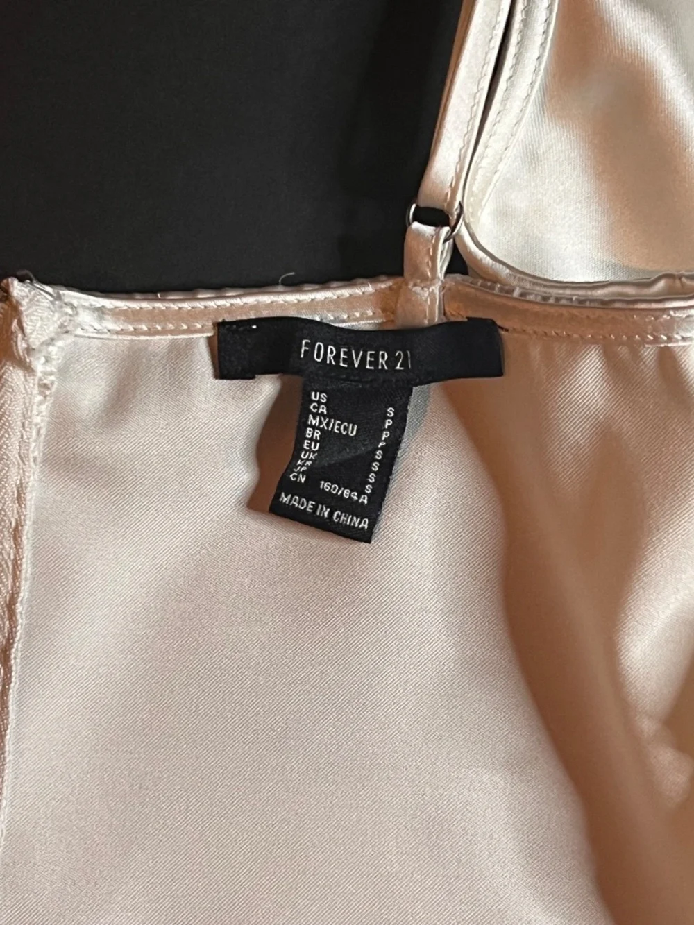 Forever 21 Ivory Satin Draped Crop Spaghetti Strap Top - Picture 4 of 7